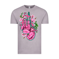 Vintage Zinc cancer boxing gloves with ribbon Vintage Tee - AdoDesignShop