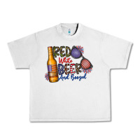 Red White Beer And Boozed Urban Heavy Tee | Teevron