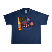 Navy red white beer and boozed Urban Heavy Tee - CowhideDigitalArt