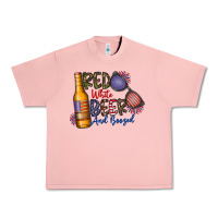 Salmon red white beer and boozed Urban Heavy Tee - CowhideDigitalArt