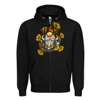 Black cowboy gnome sunflower rope Zipper Hoodie - BarkalooDesign