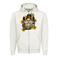 Oatmeal Heather cowboy gnome sunflower rope Zipper Hoodie - BarkalooDesign