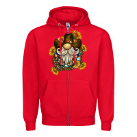 Red cowboy gnome sunflower rope Zipper Hoodie - BarkalooDesign