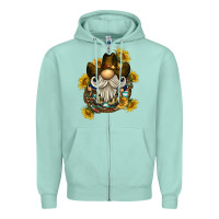 Seafoam cowboy gnome sunflower rope Zipper Hoodie - BarkalooDesign