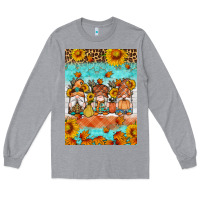 Heather Grey Fall gnomes Long Sleeve Tee - Artiststas