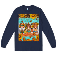 Navy Fall gnomes Long Sleeve Tee - Artiststas