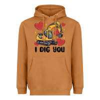 Meerkat i dig you valentines excavator Heavyweight Hoodie - MaliasSmallBusiness