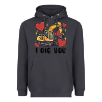 Smoke i dig you valentines excavator Heavyweight Hoodie - MaliasSmallBusiness