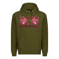 Army Green save the pumpkins Premium Hoodie - LillyAllenDesigns