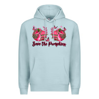 Blue Mist save the pumpkins Premium Hoodie - LillyAllenDesigns