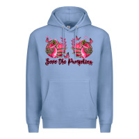 Colony Blue save the pumpkins Premium Hoodie - LillyAllenDesigns