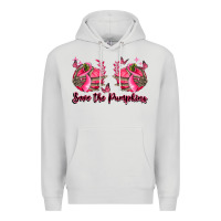 Dove Grey save the pumpkins Premium Hoodie - LillyAllenDesigns