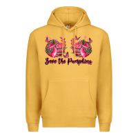 Mustard save the pumpkins Premium Hoodie - LillyAllenDesigns