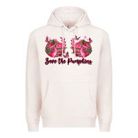 Pale Pink save the pumpkins Premium Hoodie - LillyAllenDesigns