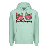 Seafoam save the pumpkins Premium Hoodie - LillyAllenDesigns