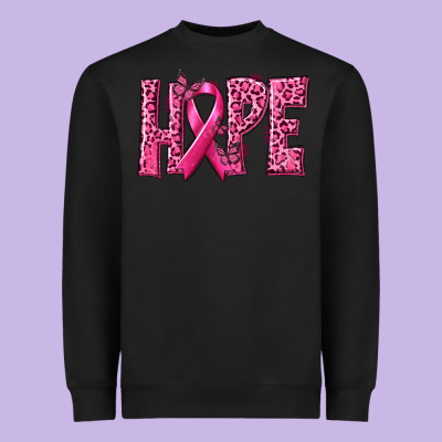 Hope Breast Cancer Heavyweight Sweatshirt Designed By Texasbilliewilder
