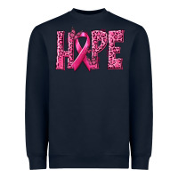 Navy Hope Breast Cancer Heavyweight Sweatshirt - texasbilliewilder