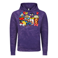 Cloud Purple cartoon characters coffee cups Vintage Hoodie - Zillion Design Studio