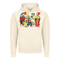 Vintage Artic cartoon characters coffee cups Vintage Hoodie - Zillion Design Studio