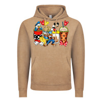 Vintage Coffee cartoon characters coffee cups Vintage Hoodie - Zillion Design Studio