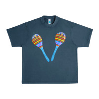 Midnight Navy blue maracas Urban Heavy Tee - FaDigitalArtStudio