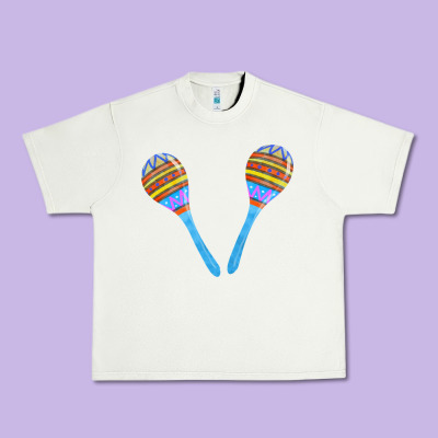 Blue Maracas Urban Heavy Tee Designed By Fadigitalartstudio
