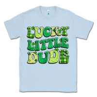 Dusty Blue lucky little dude Classic Tee - Artiststas