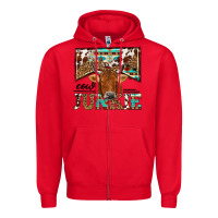 Red cow junkie Zipper Hoodie - NancyCooperArtShop