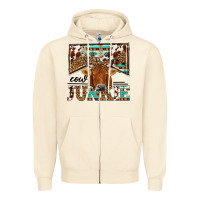 Sandshell cow junkie Zipper Hoodie - NancyCooperArtShop