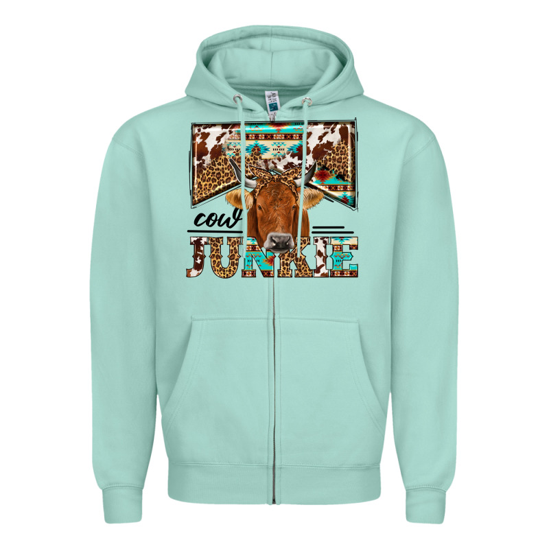 Cow Junkie Zipper Hoodie by NancyCooperArtShop | Teevron