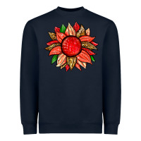 Navy strawberry sunflower Heavyweight Sweatshirt - Zillion Design Studio