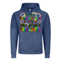 Vintage Denim what a beautiful day to respect other people's pro Vintage Hoodie - Zillion Design Studio