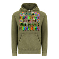 Vintage Olive what a beautiful day to respect other people's pro Vintage Hoodie - Zillion Design Studio