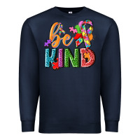 Navy autism be kind Premium Sweatshirt - NancyCooperArtShop