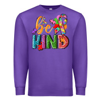 Purple autism be kind Premium Sweatshirt - NancyCooperArtShop