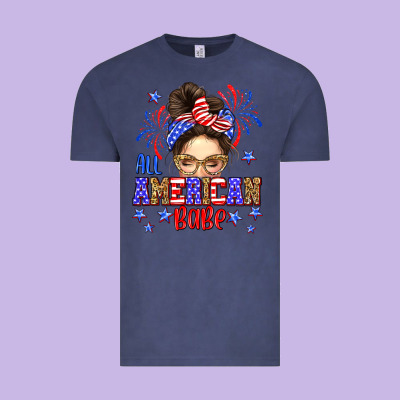 All American Babe Vintage Tee Designed By Neo Western