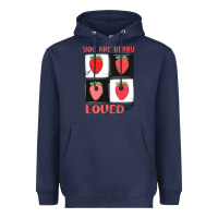 Navy you are berry loved Heavyweight Hoodie - MaliasSmallBusiness