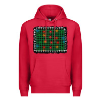 Cardinal christmas buffalo plaid and lights background Premium Hoodie - AdoDesignShop