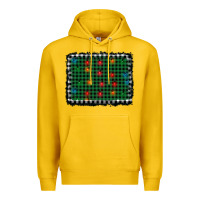 Lemon christmas buffalo plaid and lights background Premium Hoodie - AdoDesignShop
