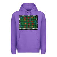 Purple christmas buffalo plaid and lights background Premium Hoodie - AdoDesignShop