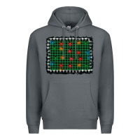 Rock christmas buffalo plaid and lights background Premium Hoodie - AdoDesignShop