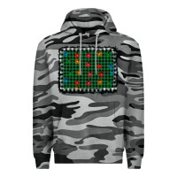 Slate Camo christmas buffalo plaid and lights background Premium Hoodie - AdoDesignShop