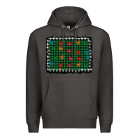 Smoke christmas buffalo plaid and lights background Premium Hoodie - AdoDesignShop