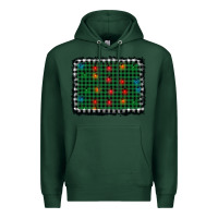 Sports Green christmas buffalo plaid and lights background Premium Hoodie - AdoDesignShop