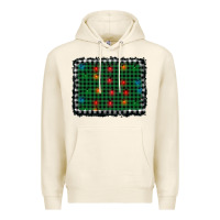 Tofu christmas buffalo plaid and lights background Premium Hoodie - AdoDesignShop