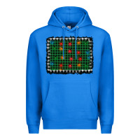 True Royal christmas buffalo plaid and lights background Premium Hoodie - AdoDesignShop