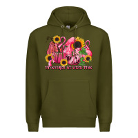 Army Green in october we wear pink Premium Hoodie - LillyAllenDesigns