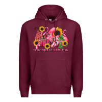 Burgundy in october we wear pink Premium Hoodie - LillyAllenDesigns