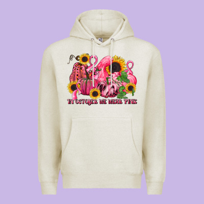 In October We Wear Pink Premium Hoodie Designed By Lillyallendesigns