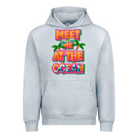 Heather Grey Meet me at the ocean Summer Urban Hoodie - NancyCooperArtShop